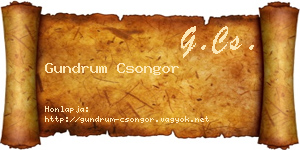 Gundrum Csongor névjegykártya